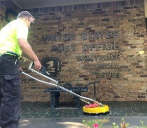 Pressure Washing Of The Montrose Post Office